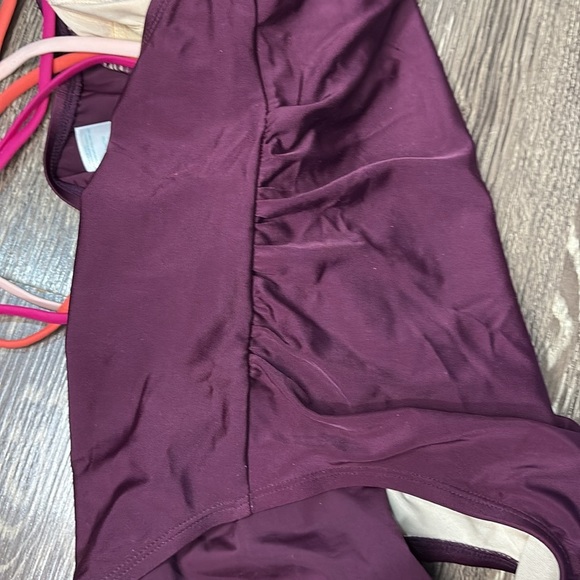 Kona Sol Women's Medium burgundy Swimsuit with print straps high coverage - Picture 5 of 5